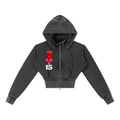 Vintage Washed Cropped Fleece Hoodie