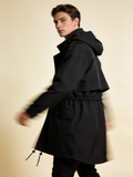 Side profile of the Sever technical parka in ink